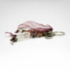 Bijoux de sac avec brut de quartz et rhodochrosite.
